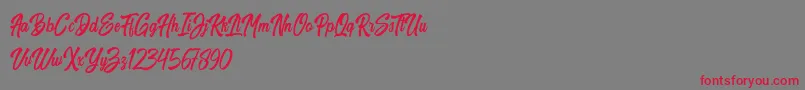 Harpert Demo-Schriftart – Rote Schriften auf grauem Hintergrund