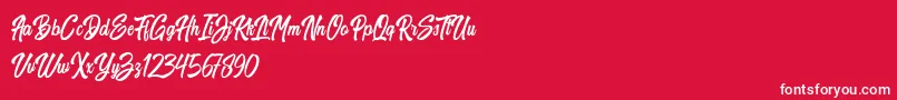 Harpert Demo Font – White Fonts on Red Background