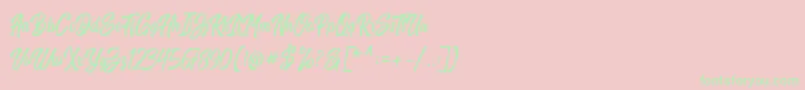 Harpert Script-Schriftart – Grüne Schriften auf rosa Hintergrund