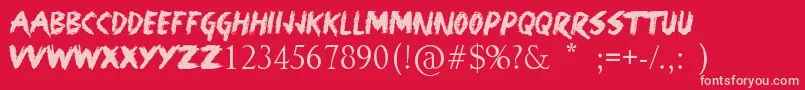 More about Harris Wear Font Harris Wear Font – Pink Fonts on Red Background