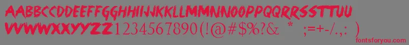 Harris Wear Font – Red Fonts on Gray Background