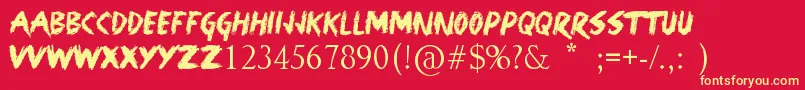 Harris Wear Font – Yellow Fonts on Red Background