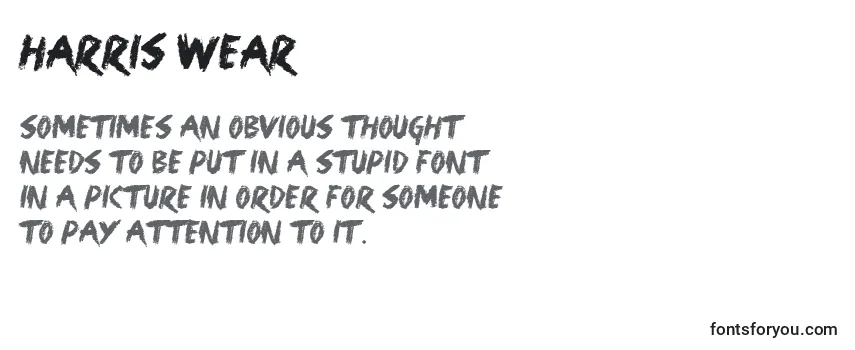 Review of the Harris Wear Font