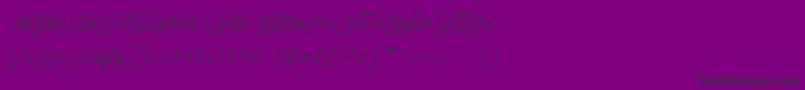 Harris Font – Black Fonts on Purple Background