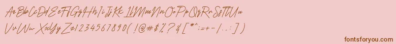 Harris Font – Brown Fonts on Pink Background