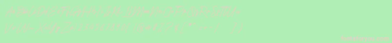 Harris Font – Pink Fonts on Green Background