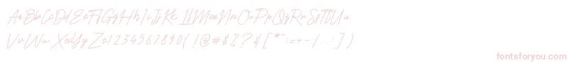 Harris Font – Pink Fonts on White Background