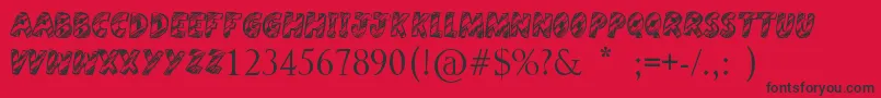 Harristoon Font – Black Fonts on Red Background