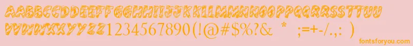 Harristoon Font – Orange Fonts on Pink Background