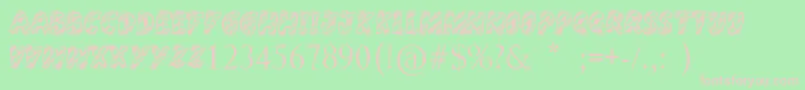 Harristoon Font – Pink Fonts on Green Background