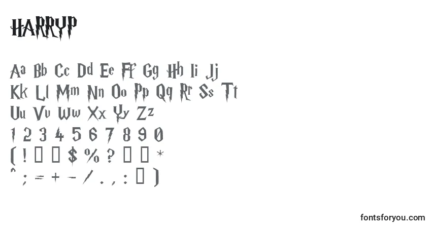 Шрифт HARRYP   (129128) – алфавит, цифры, специальные символы