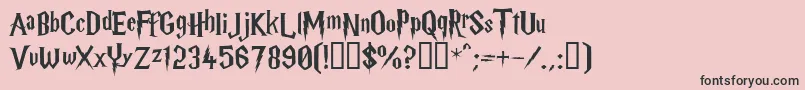 HARRYP   Font – Black Fonts on Pink Background