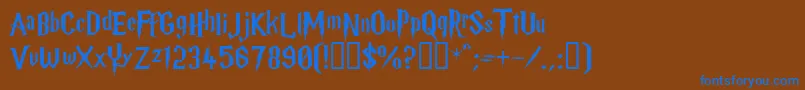 HARRYP   Font – Blue Fonts on Brown Background