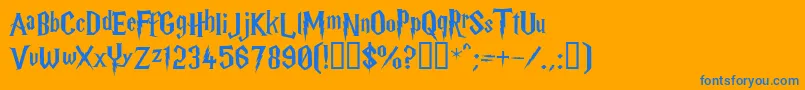 HARRYP   Font – Blue Fonts on Orange Background