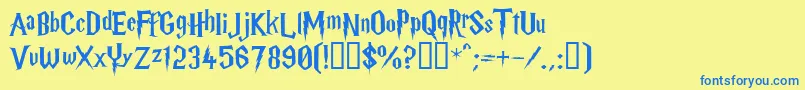 HARRYP   Font – Blue Fonts on Yellow Background