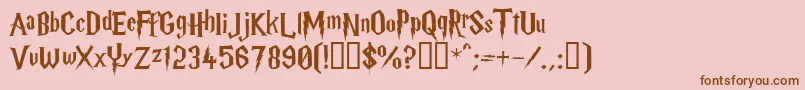 HARRYP   Font – Brown Fonts on Pink Background
