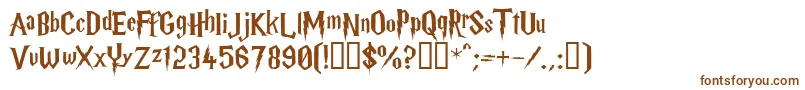 Шрифт HARRYP   – коричневые шрифты на белом фоне