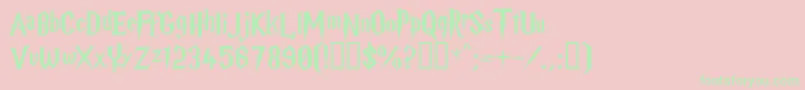HARRYP   Font – Green Fonts on Pink Background