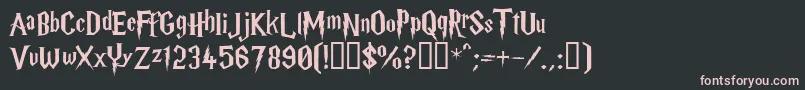 HARRYP   Font – Pink Fonts on Black Background