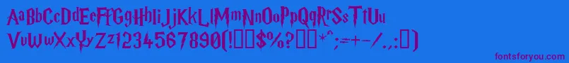 HARRYP   Font – Purple Fonts on Blue Background