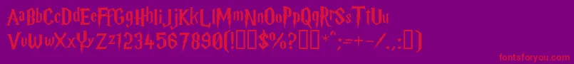 HARRYP   Font – Red Fonts on Purple Background