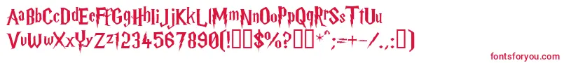 HARRYP  -Schriftart – Rote Schriften auf weißem Hintergrund