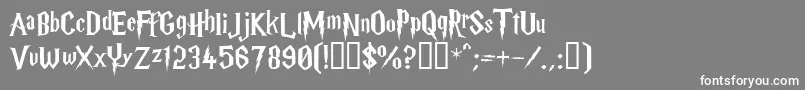 フォントHARRYP   – 灰色の背景に白い文字
