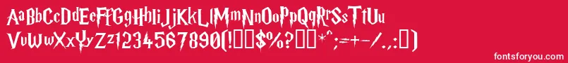 HARRYP   Font – White Fonts on Red Background