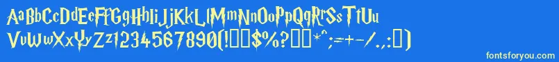 HARRYP   Font – Yellow Fonts on Blue Background