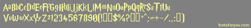 HARRYP   Font – Yellow Fonts on Gray Background