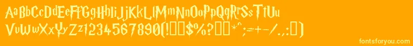 HARRYP   Font – Yellow Fonts on Orange Background