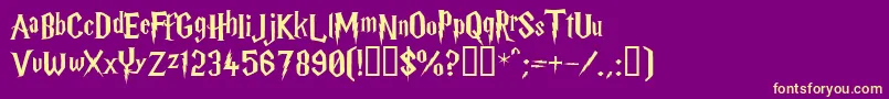 HARRYP   Font – Yellow Fonts on Purple Background