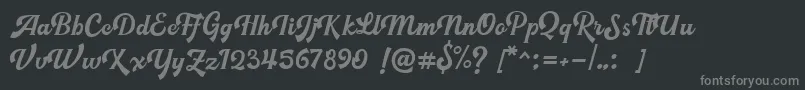 フォントHarsey DEMO – 黒い背景に灰色の文字