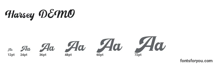 Harsey DEMO Font Sizes