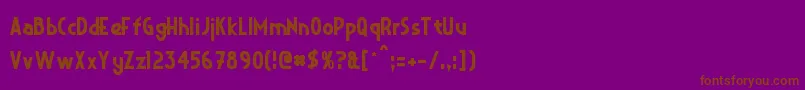 Шрифт CrystalDeco – коричневые шрифты на фиолетовом фоне