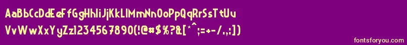 Шрифт CrystalDeco – жёлтые шрифты на фиолетовом фоне