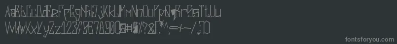 フォントHarsh   Bold – 黒い背景に灰色の文字