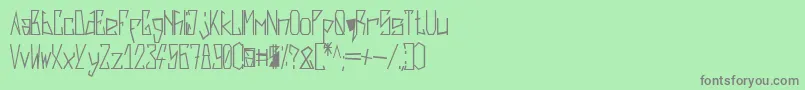 フォントHarsh   Bold – 緑の背景に灰色の文字