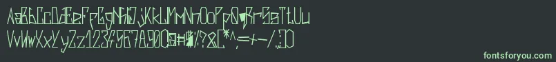 フォントHarsh   Bold – 黒い背景に緑の文字