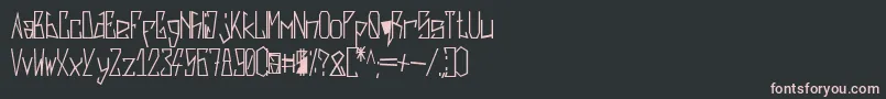 フォントHarsh   Bold – 黒い背景にピンクのフォント