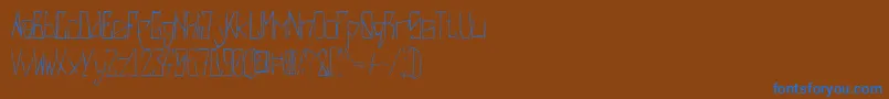 Harsh   Hand Font – Blue Fonts on Brown Background