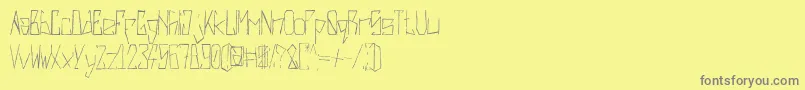 Harsh   Hand Font – Gray Fonts on Yellow Background