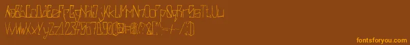 Harsh   Hand Font – Orange Fonts on Brown Background