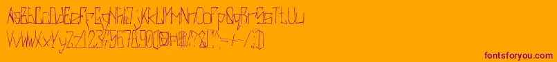 Harsh   Hand-fontti – violetit fontit oranssilla taustalla