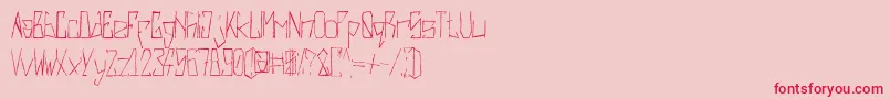 Harsh   Hand Font – Red Fonts on Pink Background