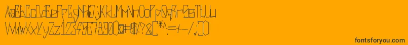 Harsh   Regular-Schriftart – Schwarze Schriften auf orangefarbenem Hintergrund