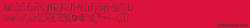 フォントHarsh   Regular – 赤い背景に黒い文字
