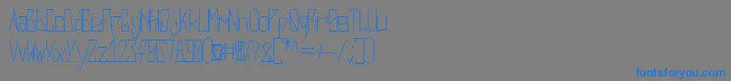 Harsh   Regular Font – Blue Fonts on Gray Background