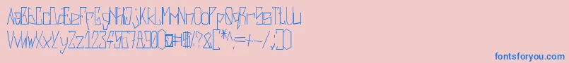 Harsh   Regular Font – Blue Fonts on Pink Background