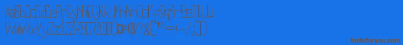 Harsh   Regular Font – Brown Fonts on Blue Background
